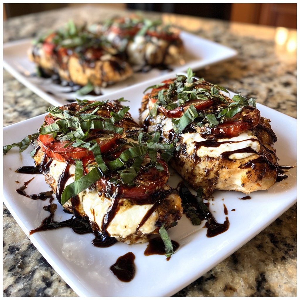 Balsamic Chicken Caprese with Fresh Basil