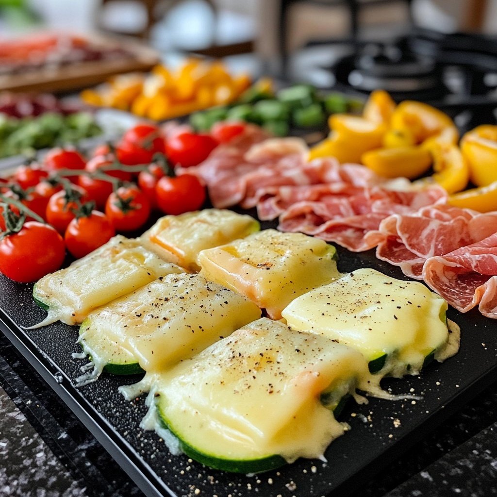 Raclette Party Ideas with Vegetables and Meats