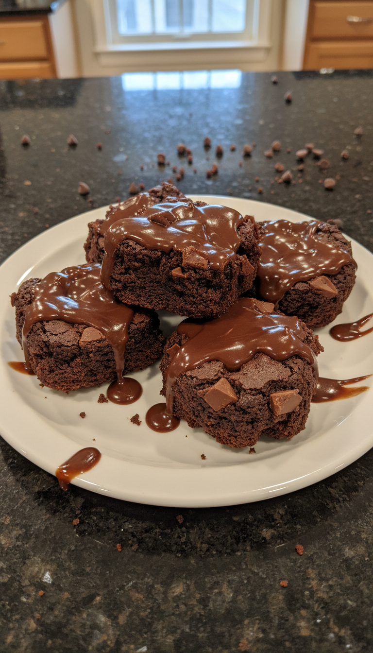 Mocha Sourdough Brownie Bites