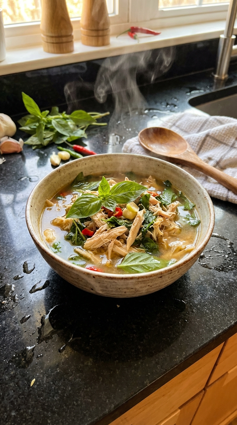 Thai Basil Chicken Soup