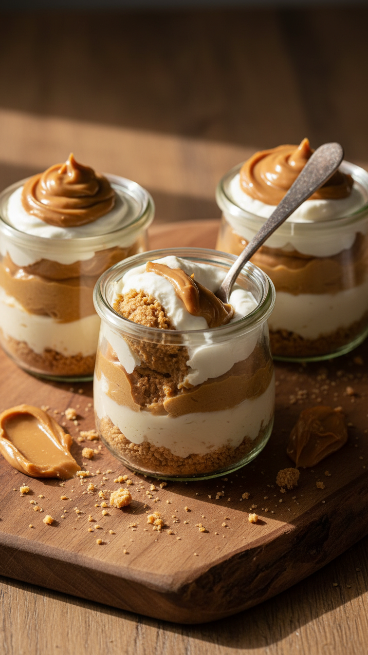 Mini Peanut Butter Cheesecake Pots