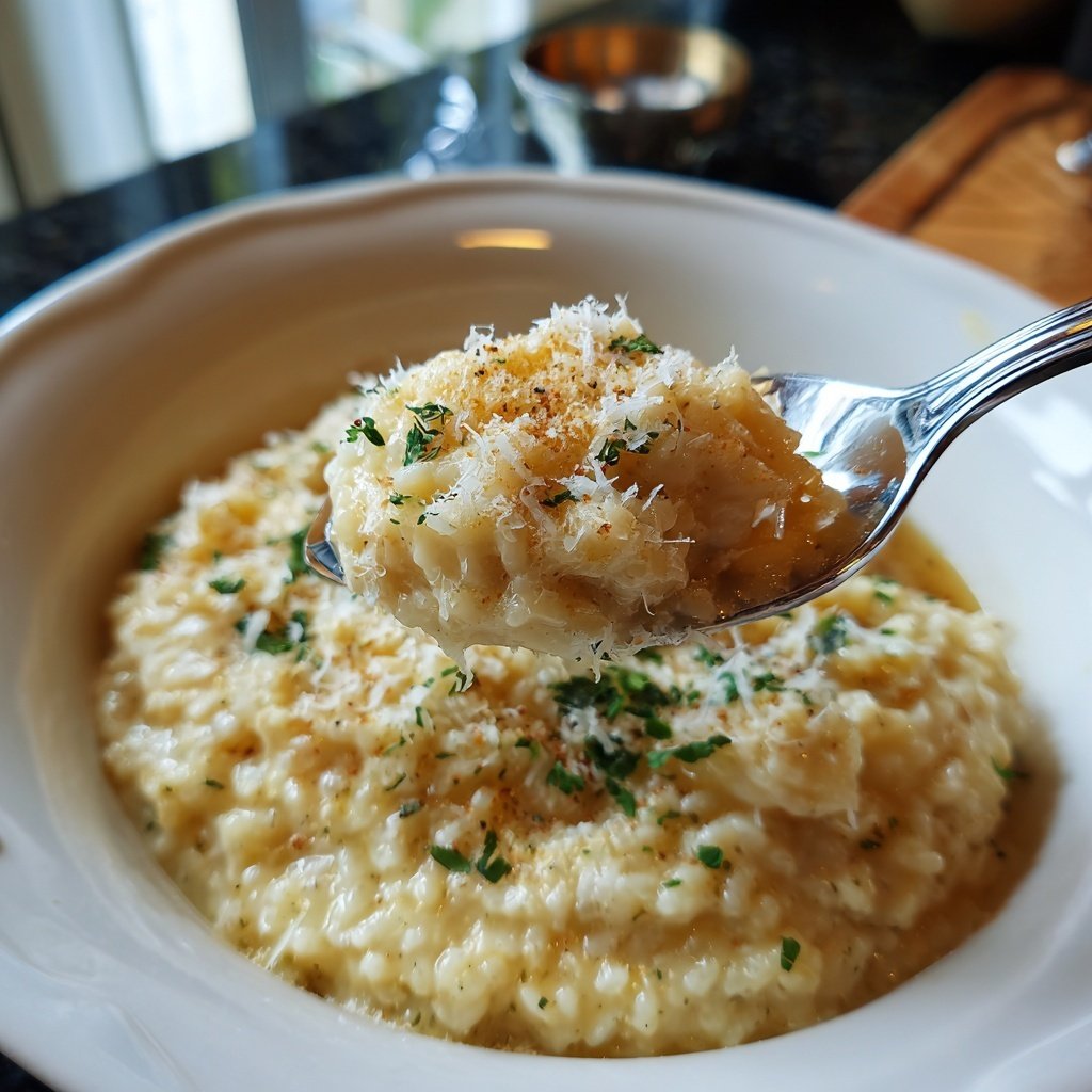 Champagne Risotto Elegant Romantic Dinner