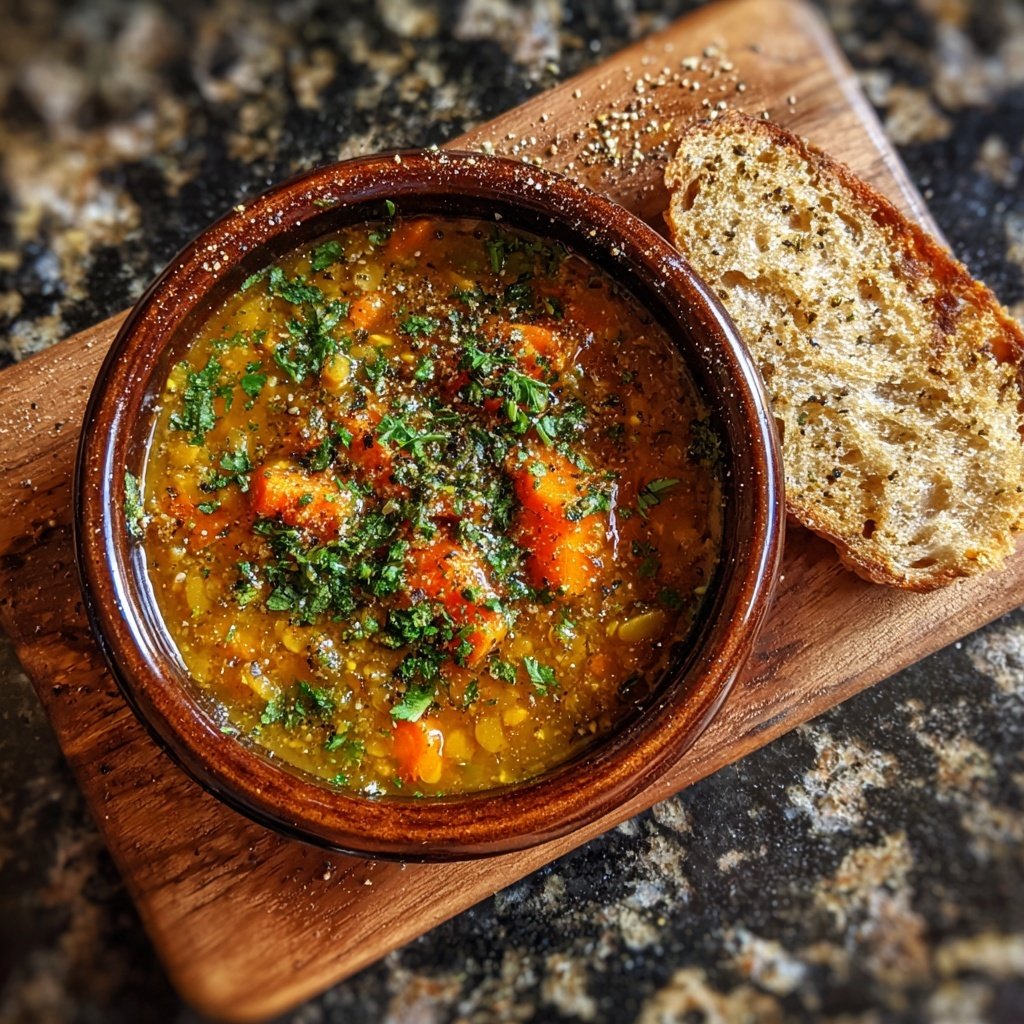Lentil Vegetable Soup with Herbs