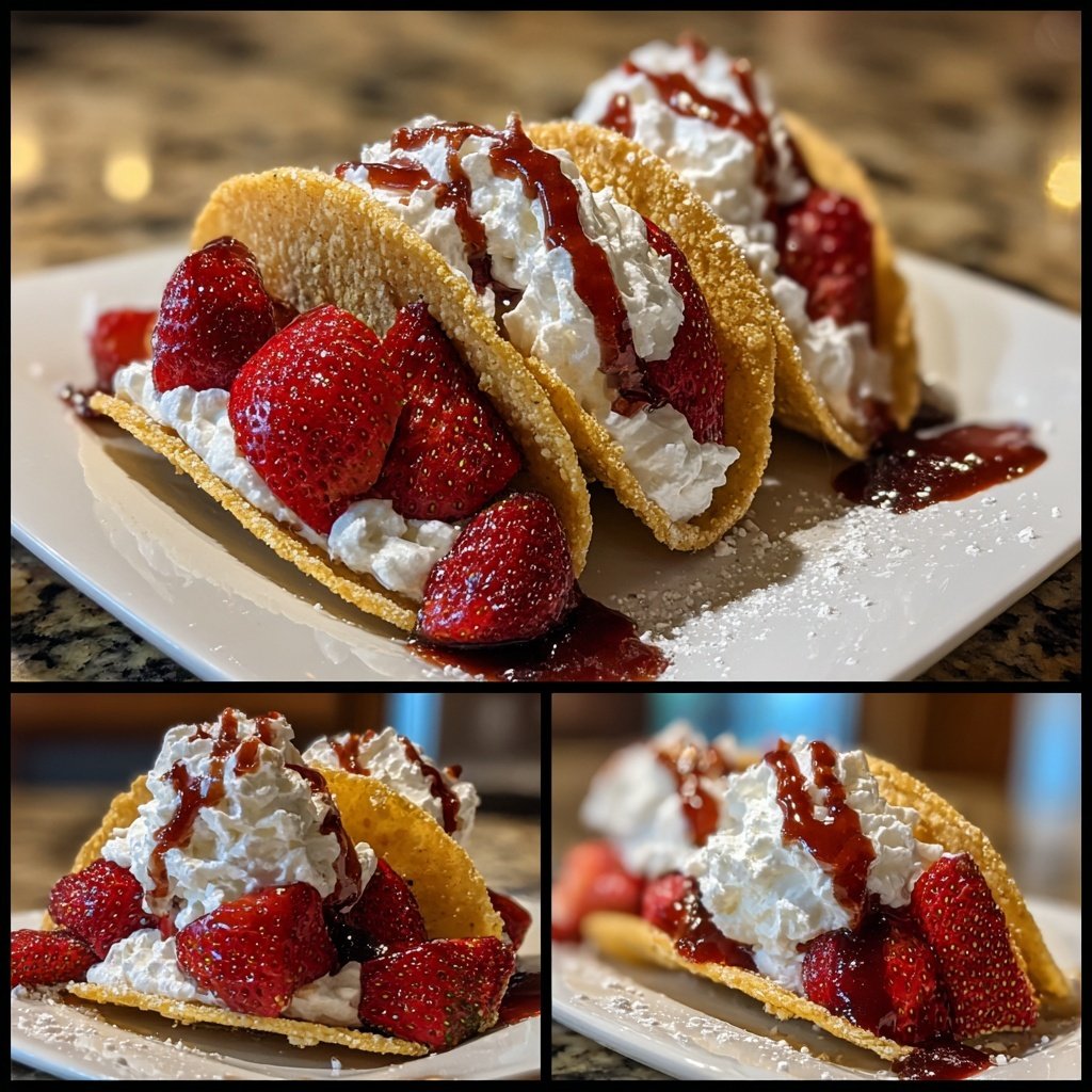 Strawberry Shortcake Dessert Tacos