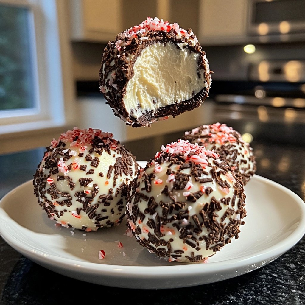 Peppermint Oreo Truffles