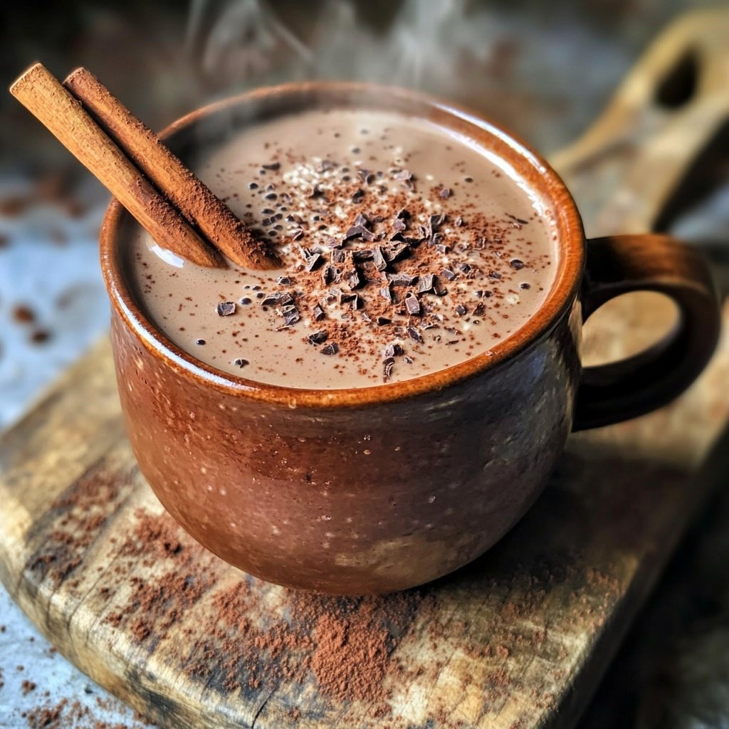 Spiced Hot Chocolate with Rum