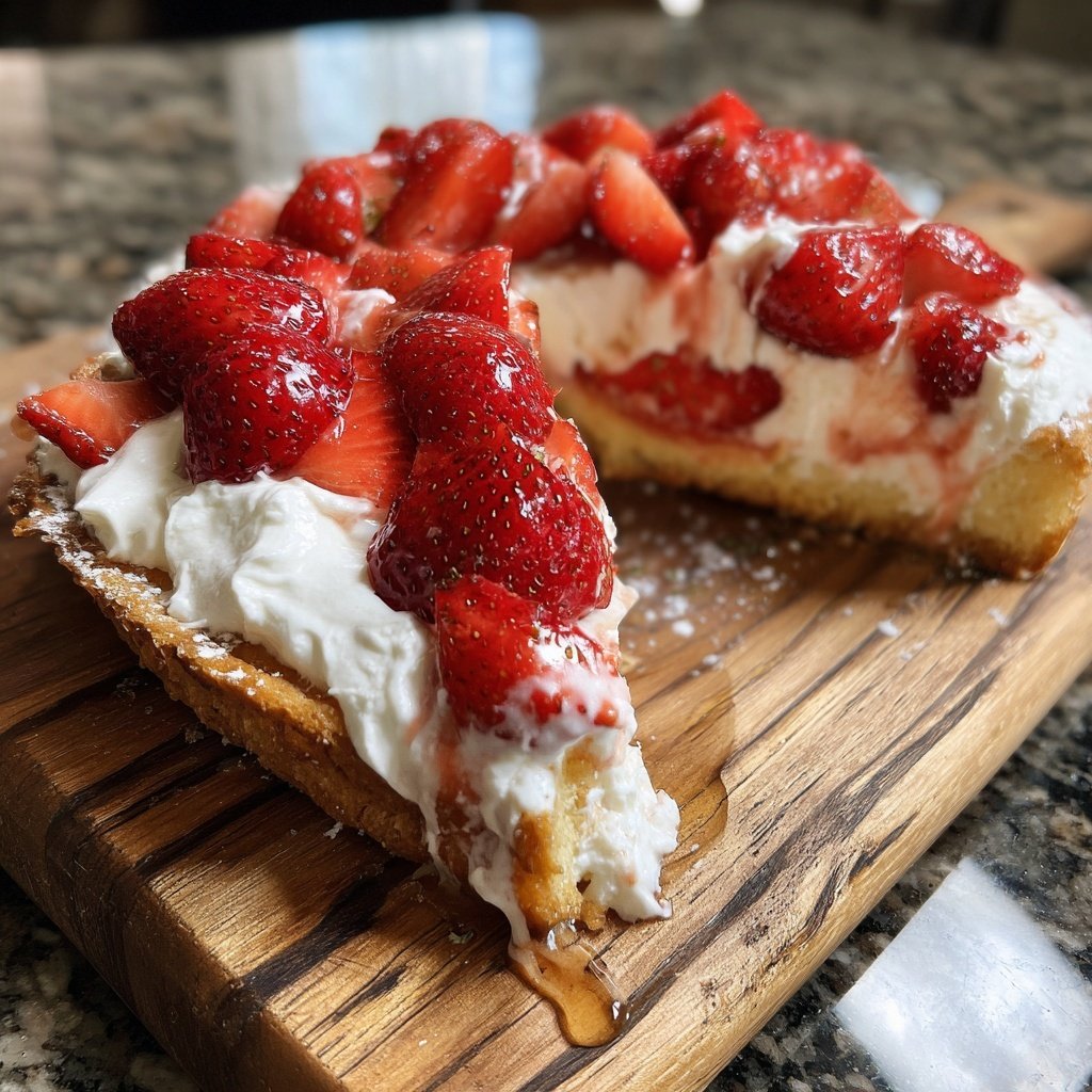 Decadent Strawberry Shortcake Pizza