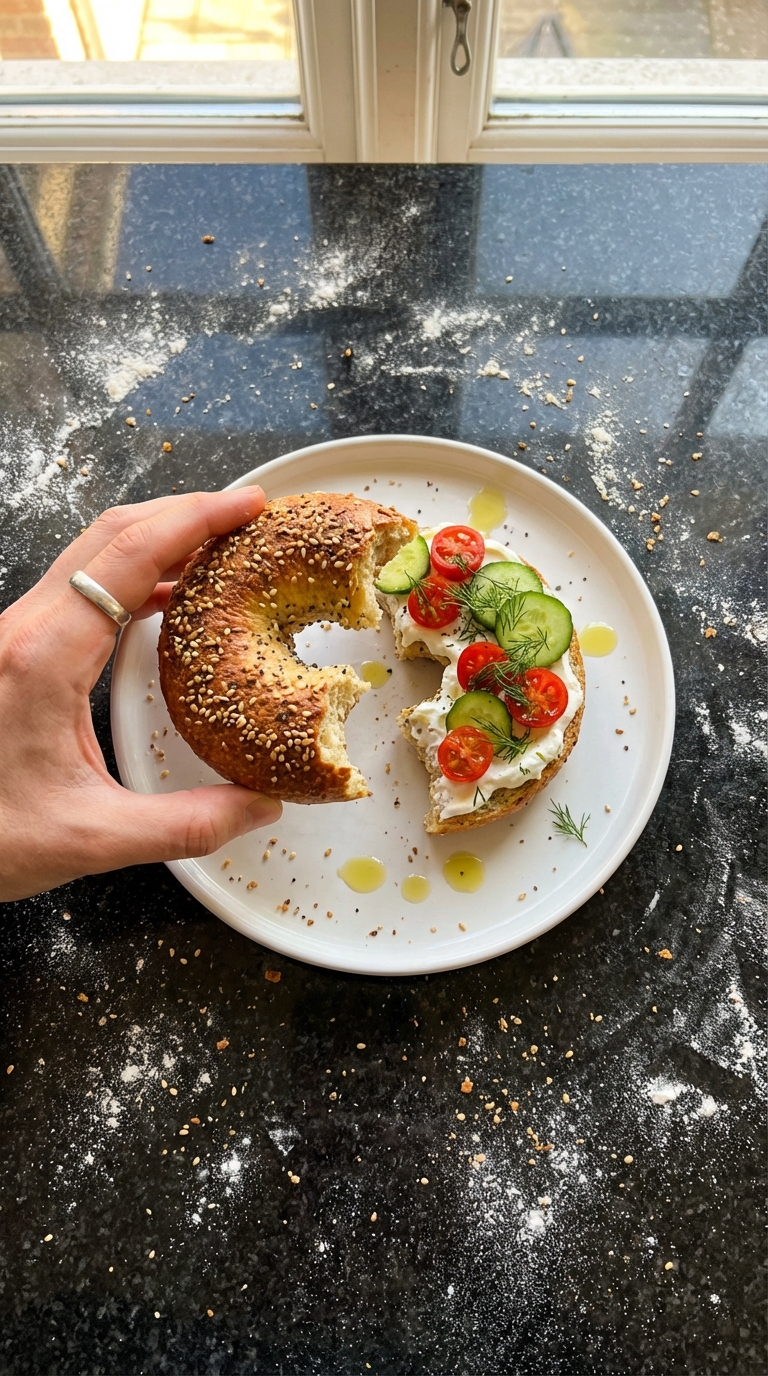 High-Protein Mediterranean Bagels