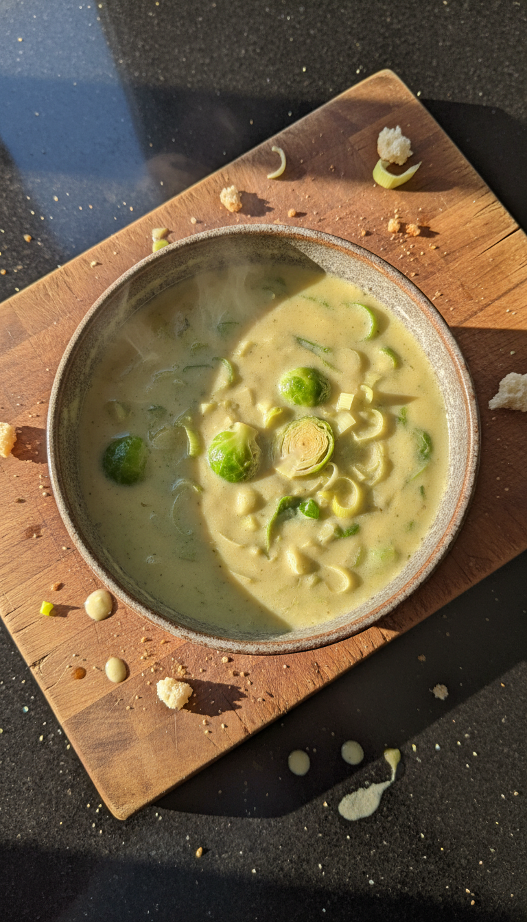 Brussels Sprout and Leek Soup