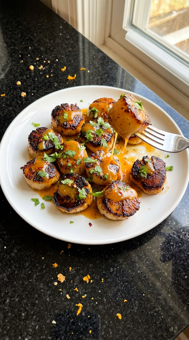 Spicy Orange Seared Scallops