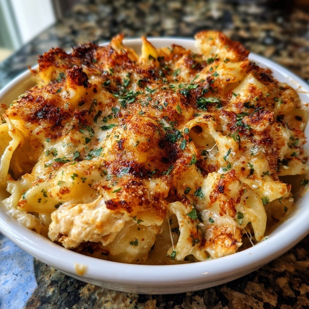 Cajun Cream Cheese Chicken Pasta Bake