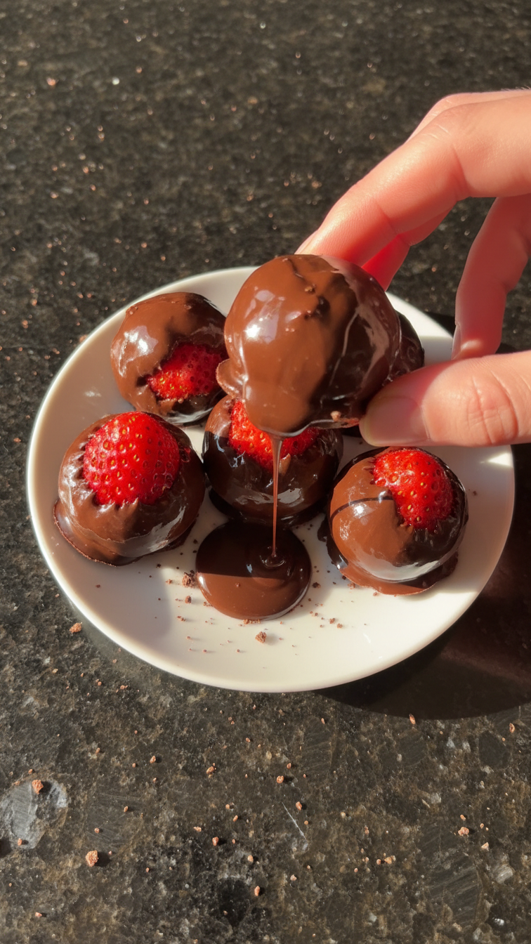 Mini Chocolate Strawberry Bombs
