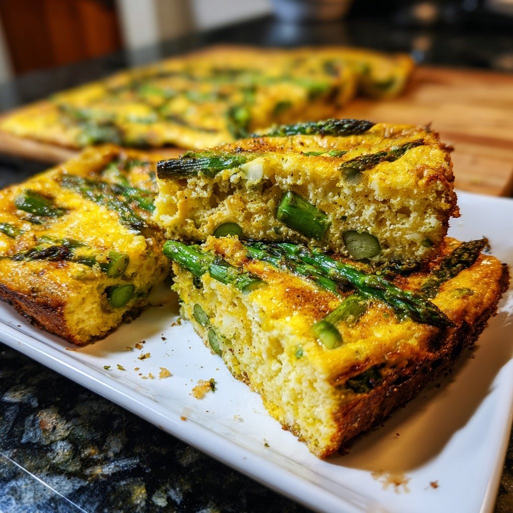 Sheet Pan Asparagus Frittata for Twelve