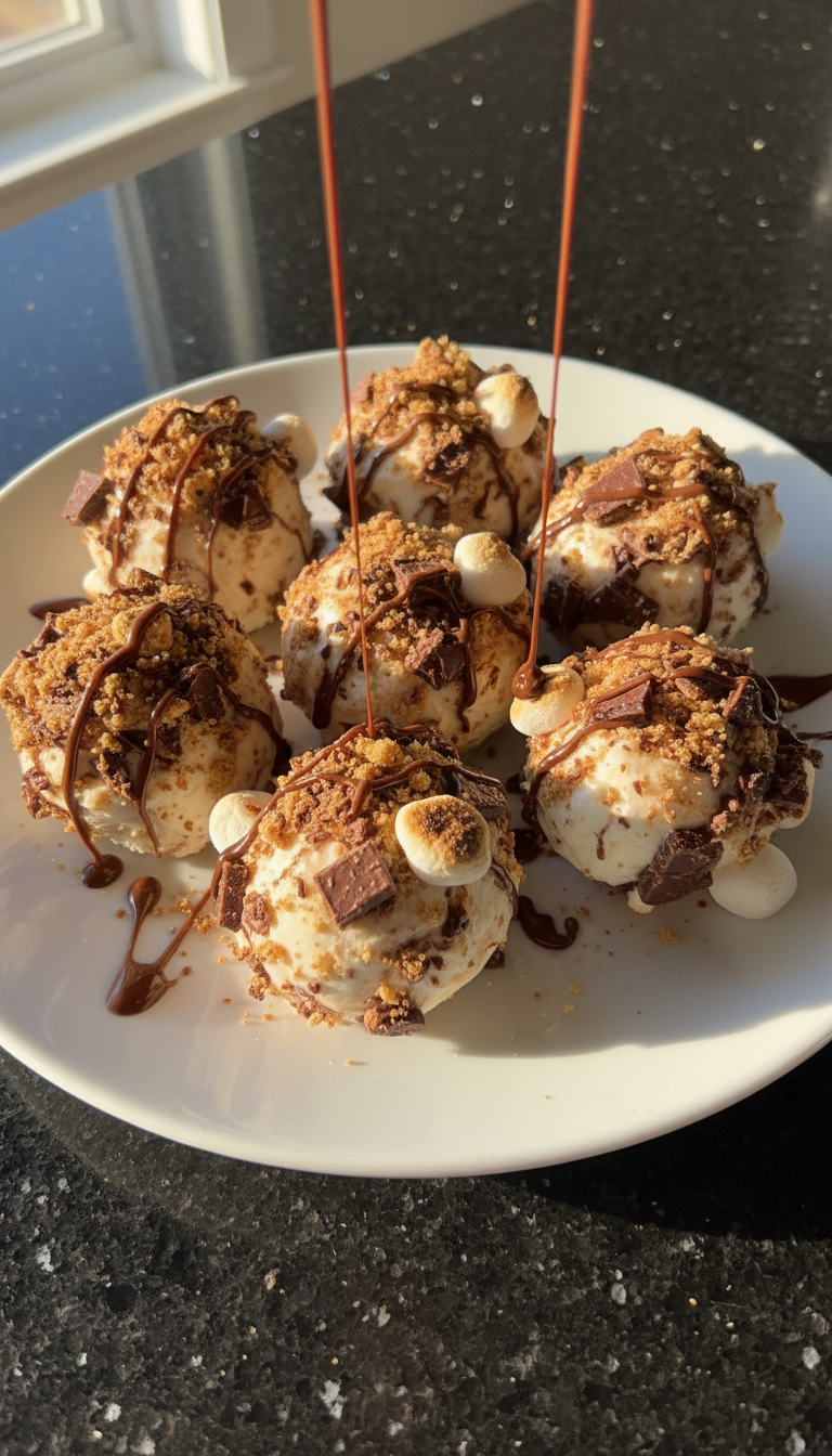 Frozen Yogurt S'mores Bites