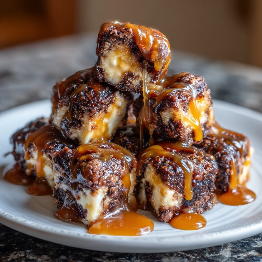 Caramel Cottage Cheese Brownie Bites